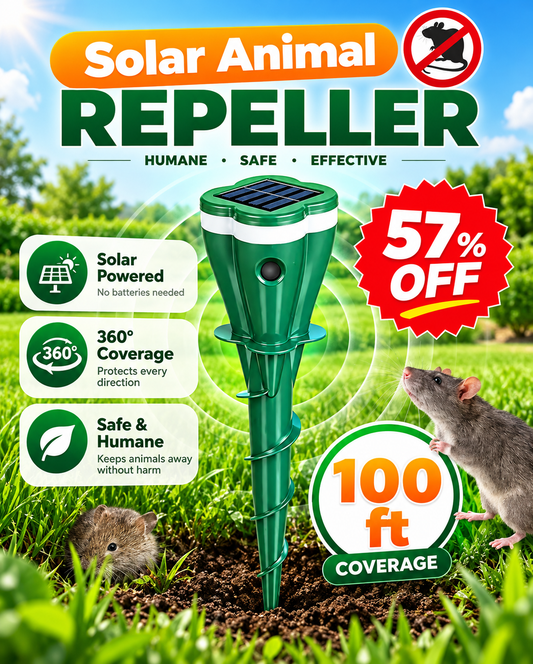 Solar Ultrasonic Outdoor Animal Repellent