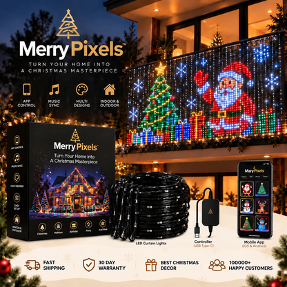Smart Christmas Net Lights - Programmable RGB Pixel LED