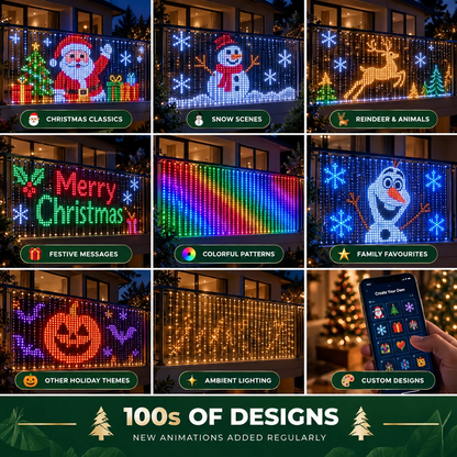 Smart Christmas Net Lights - Programmable RGB Pixel LED